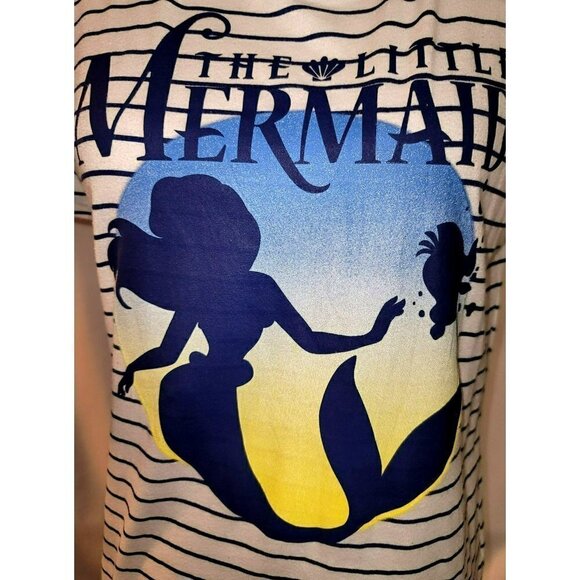 Disney Little Mermaid Striped Tee - Size M - Picture 4 of 7